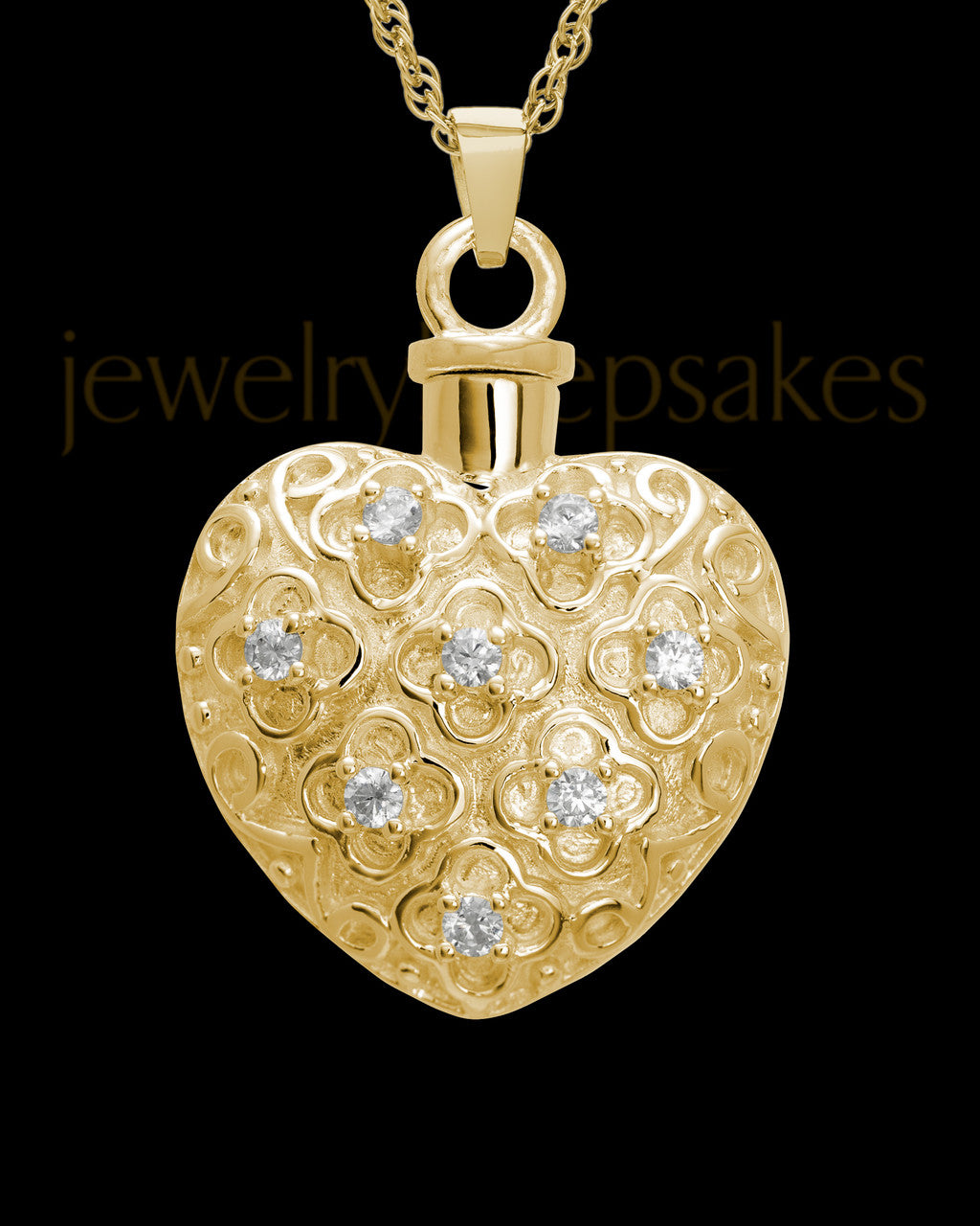 Necklace Urn Gold Plated Twinkle Heart