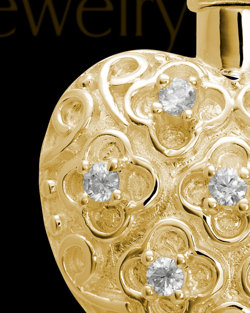 Necklace Urn Gold Plated Twinkle Heart