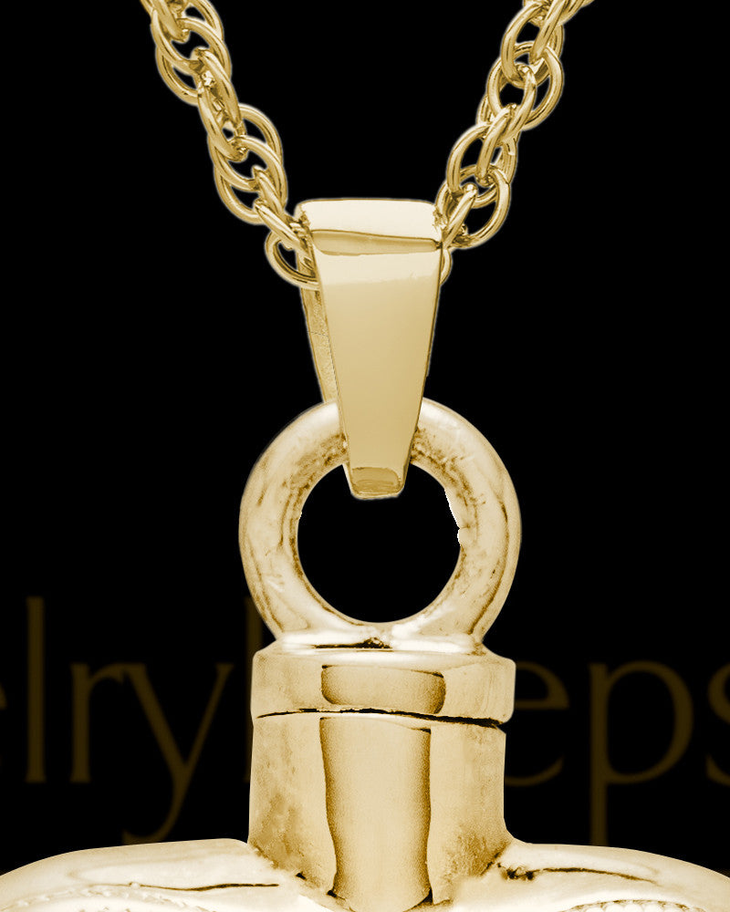 Cremation Urn Locket 14K Gold Spirit Heart
