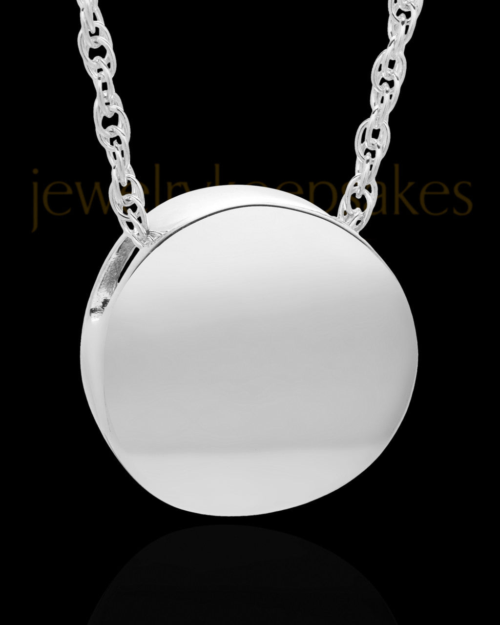 Cremation Jewelry 14K White Gold Spherical Keepsake