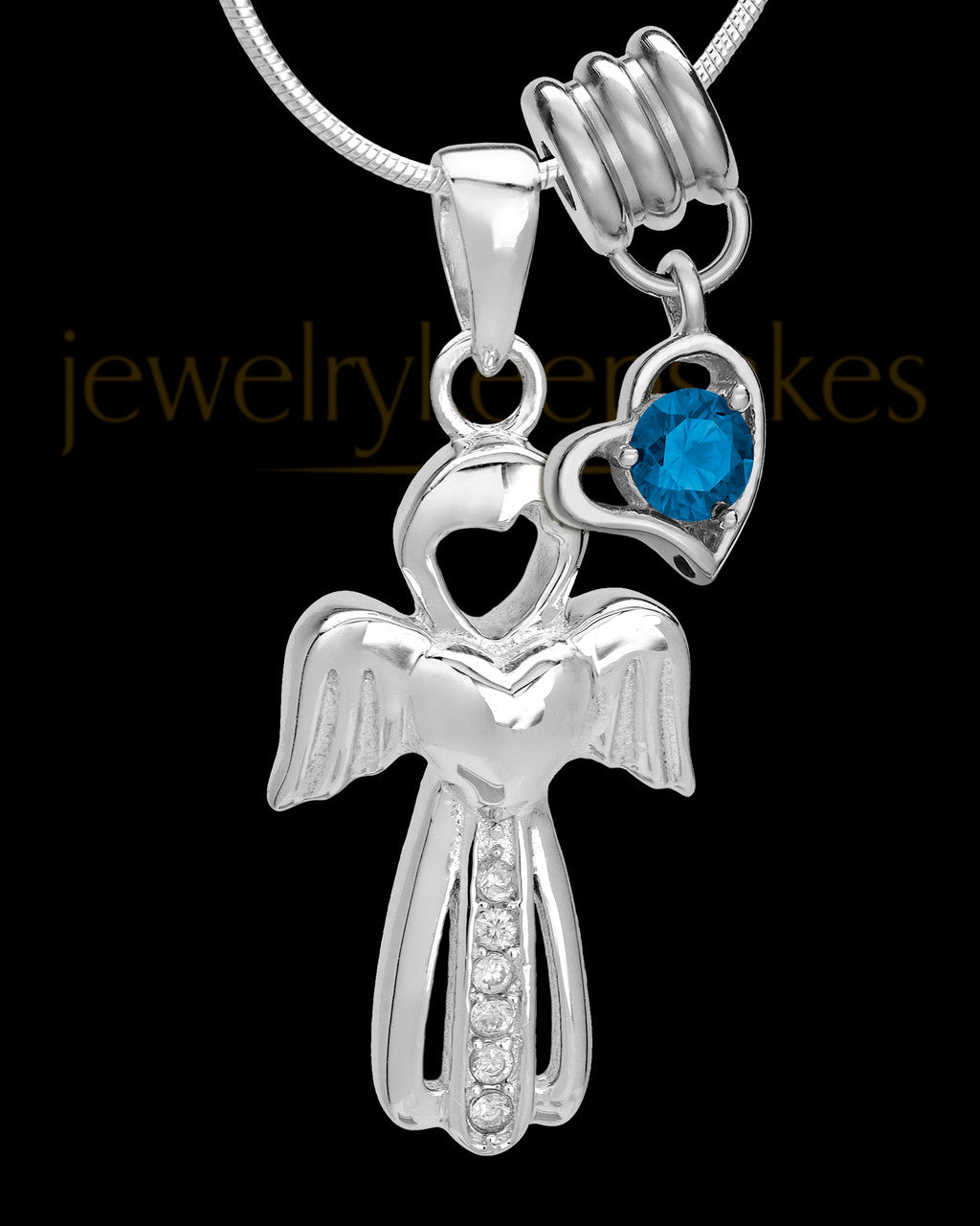 Sterling Silver September Heavenly Attendant Cremation Urn Pendant
