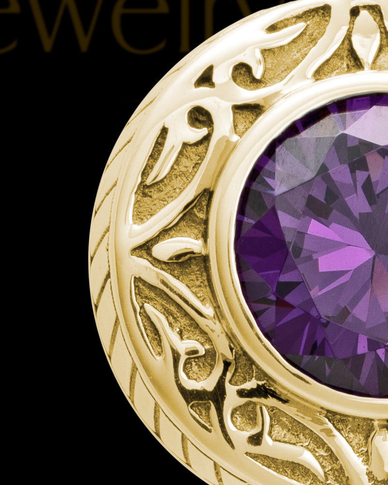 Keepsake Cremation Jewelry Gold Vermeil Plum