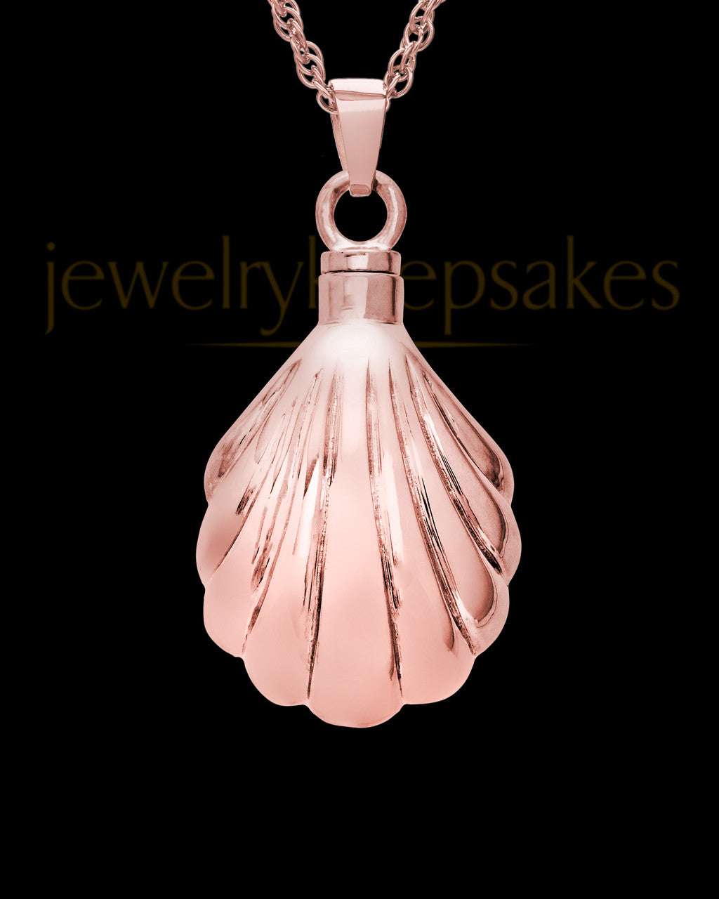 Ash Pendant 14K Rose Gold Shells
