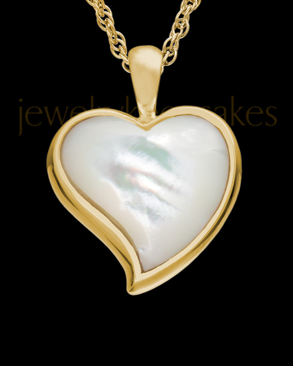 Cremated Remains Jewelry Gold Vermeil Dewy Heart