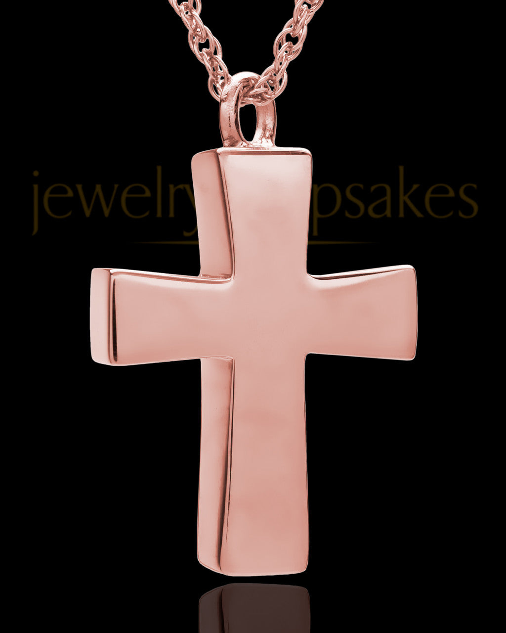 Memorial Locket 14K Rose Gold Parchment Cross Keepsake