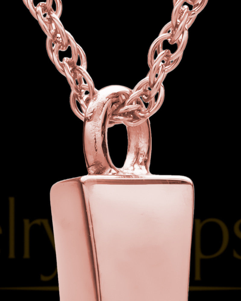 Memorial Locket 14K Rose Gold Parchment Cross Keepsake