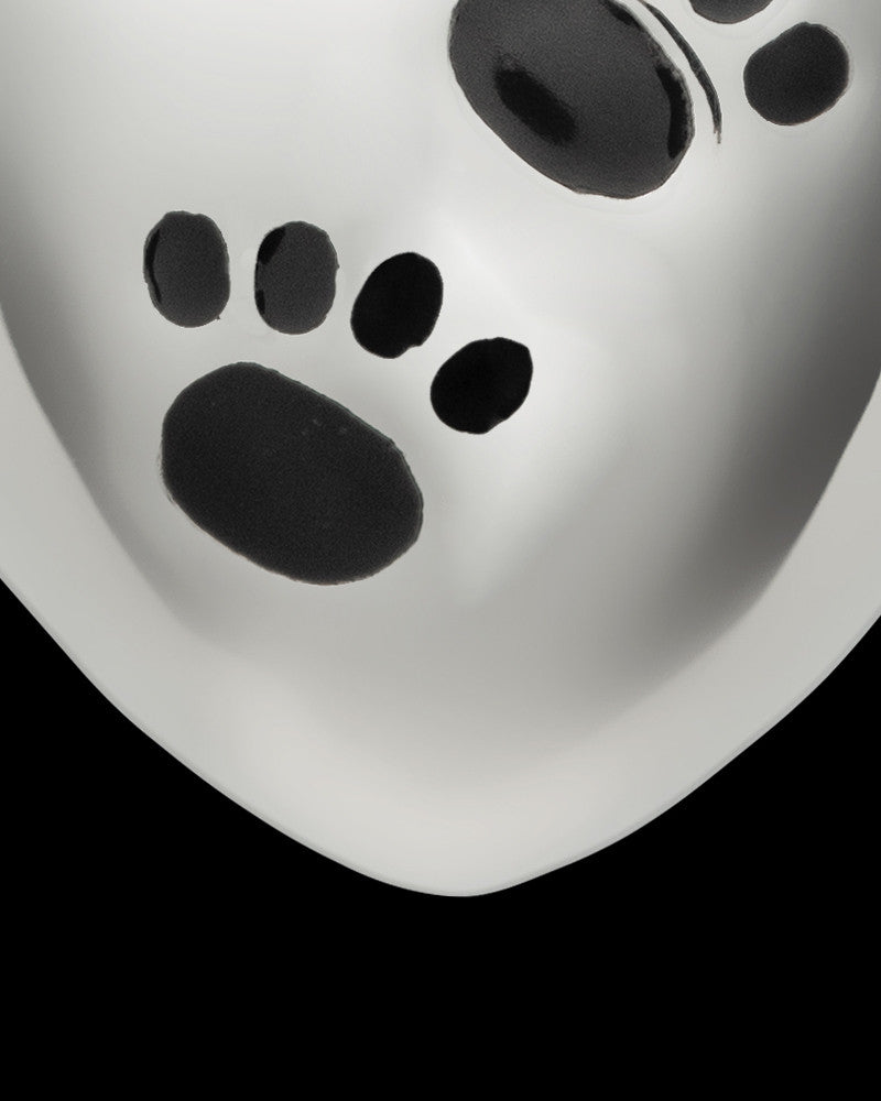 Pet Urn Jewelry Sterling Silver Paws on Heart Keepsake