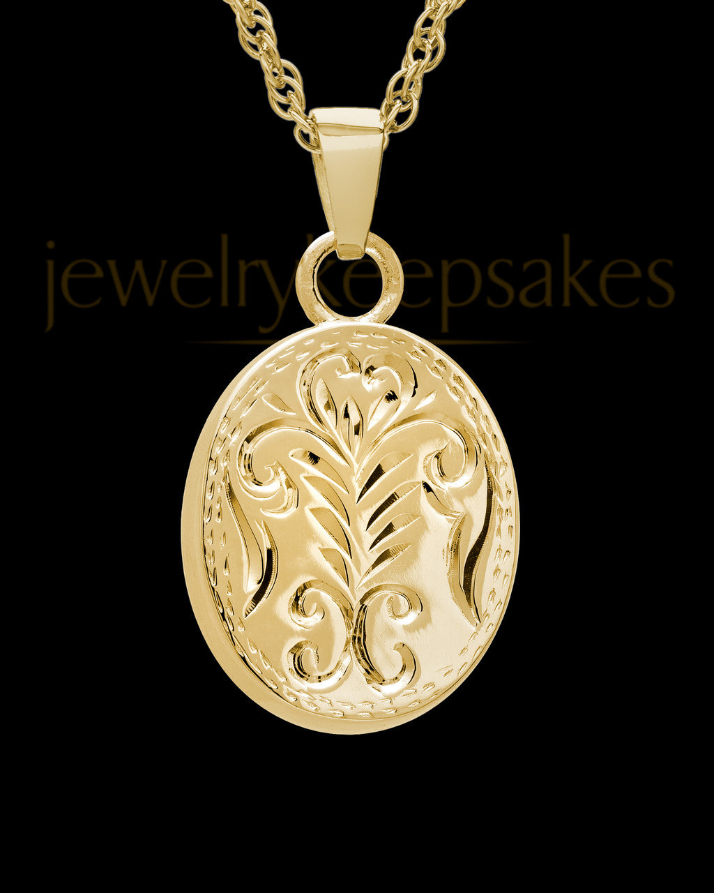 Cremation Ash Jewelry 14K Gold Majesty Round Keepsake