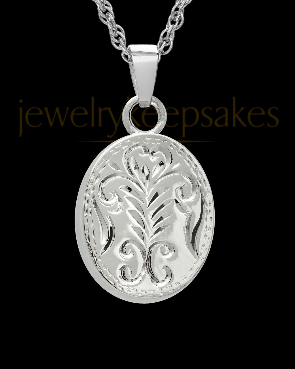 Cremation Ash Jewelry 14k White Gold Majesty Round Keepsake