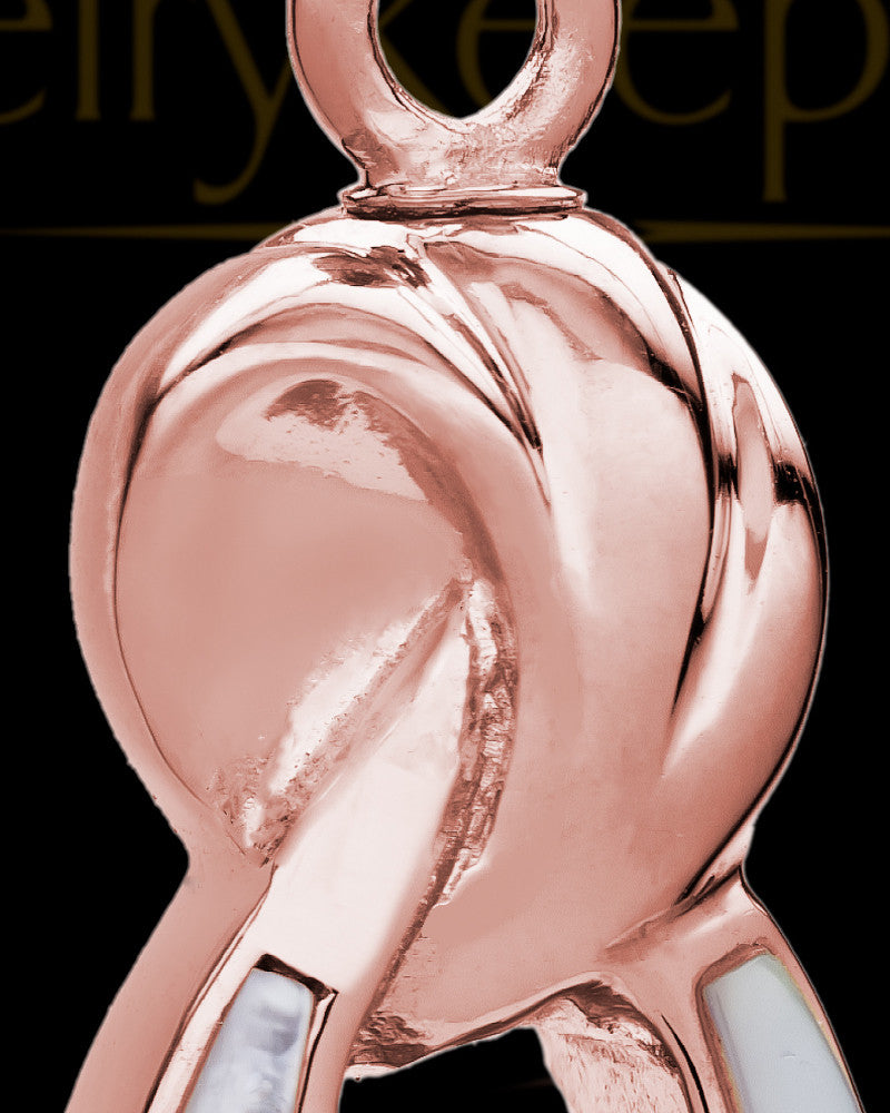 14K Rose Gold 2 Person Contemporary Companion Infinity Ash Pendant