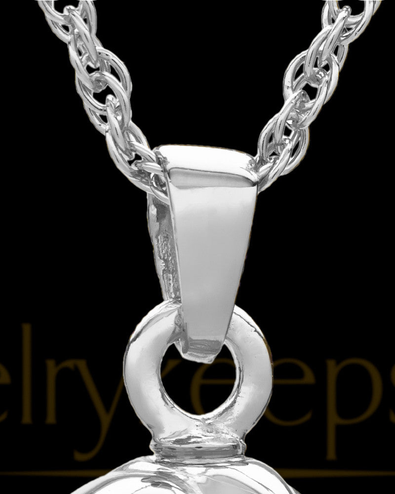 Cremation Ash Necklace Sterling Silver Infinity Companion Locket - 2 Person