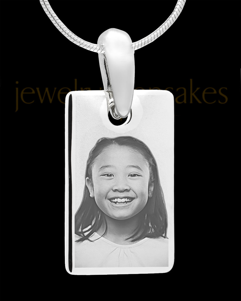 Photo Engraved Stainless Steel Small Rectangle
