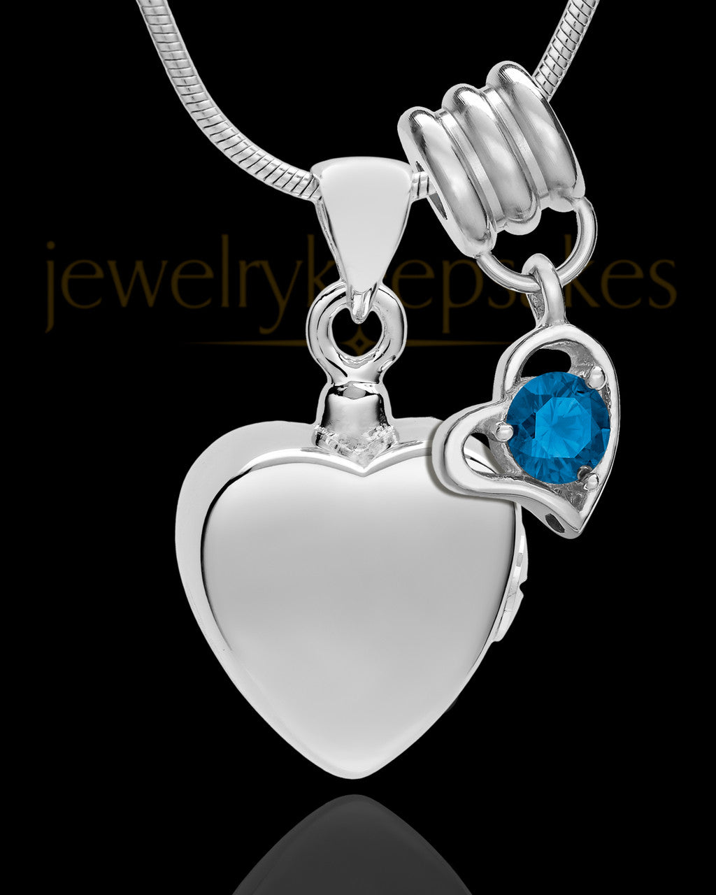 Sterling Silver Gentle Heart September Urn Pendant