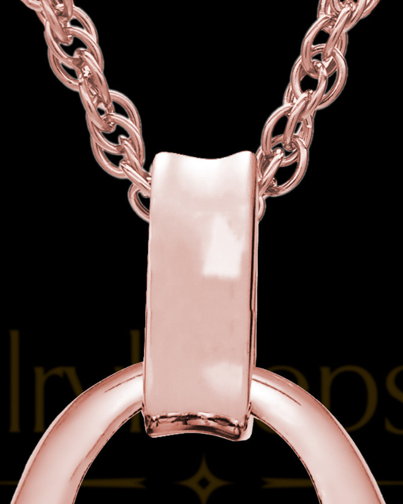 Jewelry Urn 14K Rose Gold Heartfelt Round Keepsake
