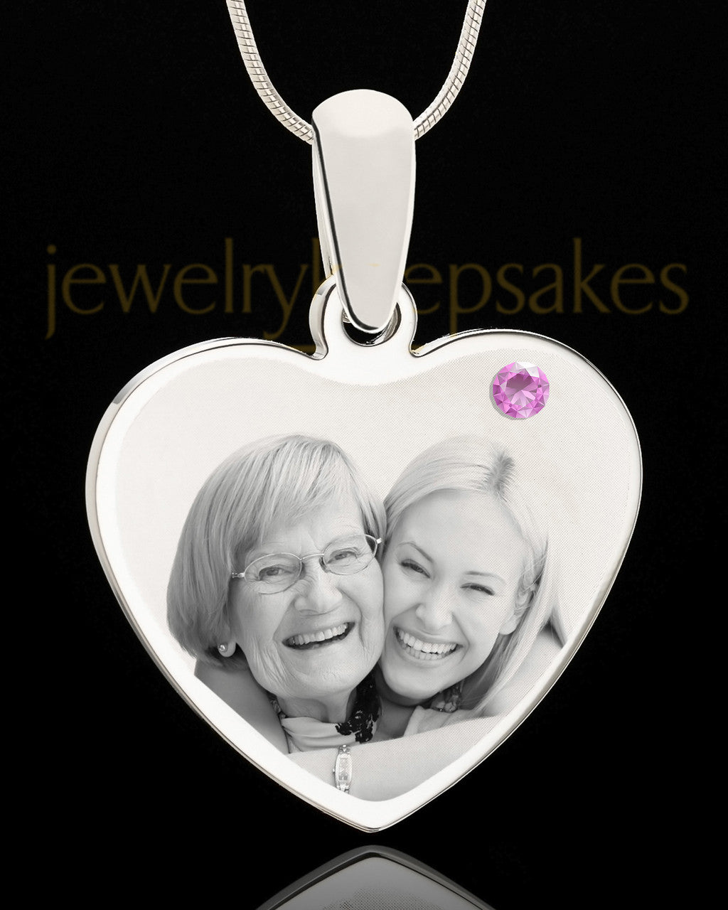 June Stainless Steel Memories Heart Photo Pendant