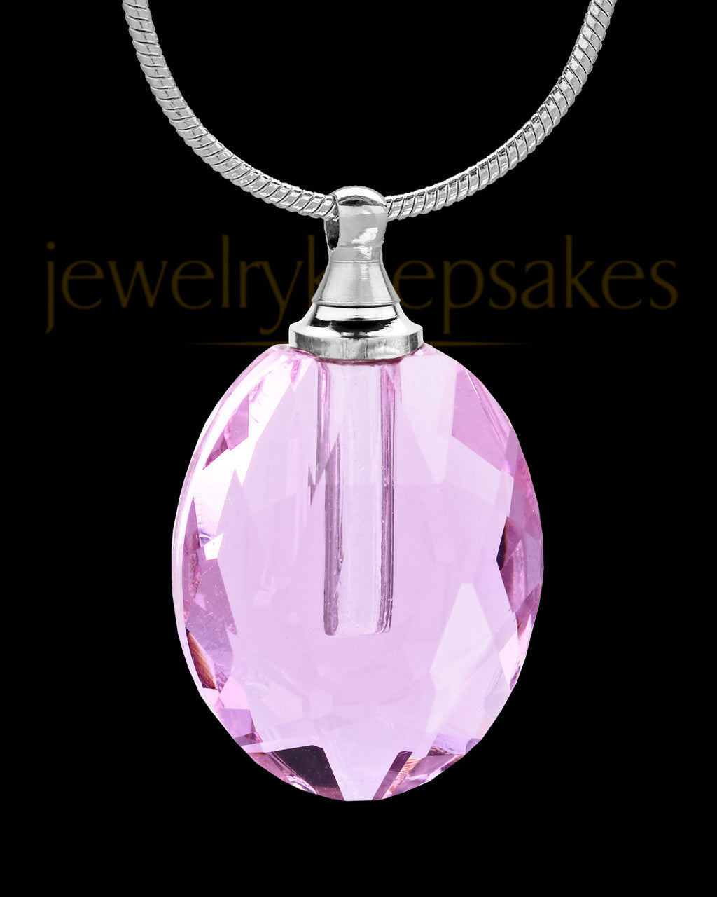 Pink Etched Sphere Glass Cremation Pendant