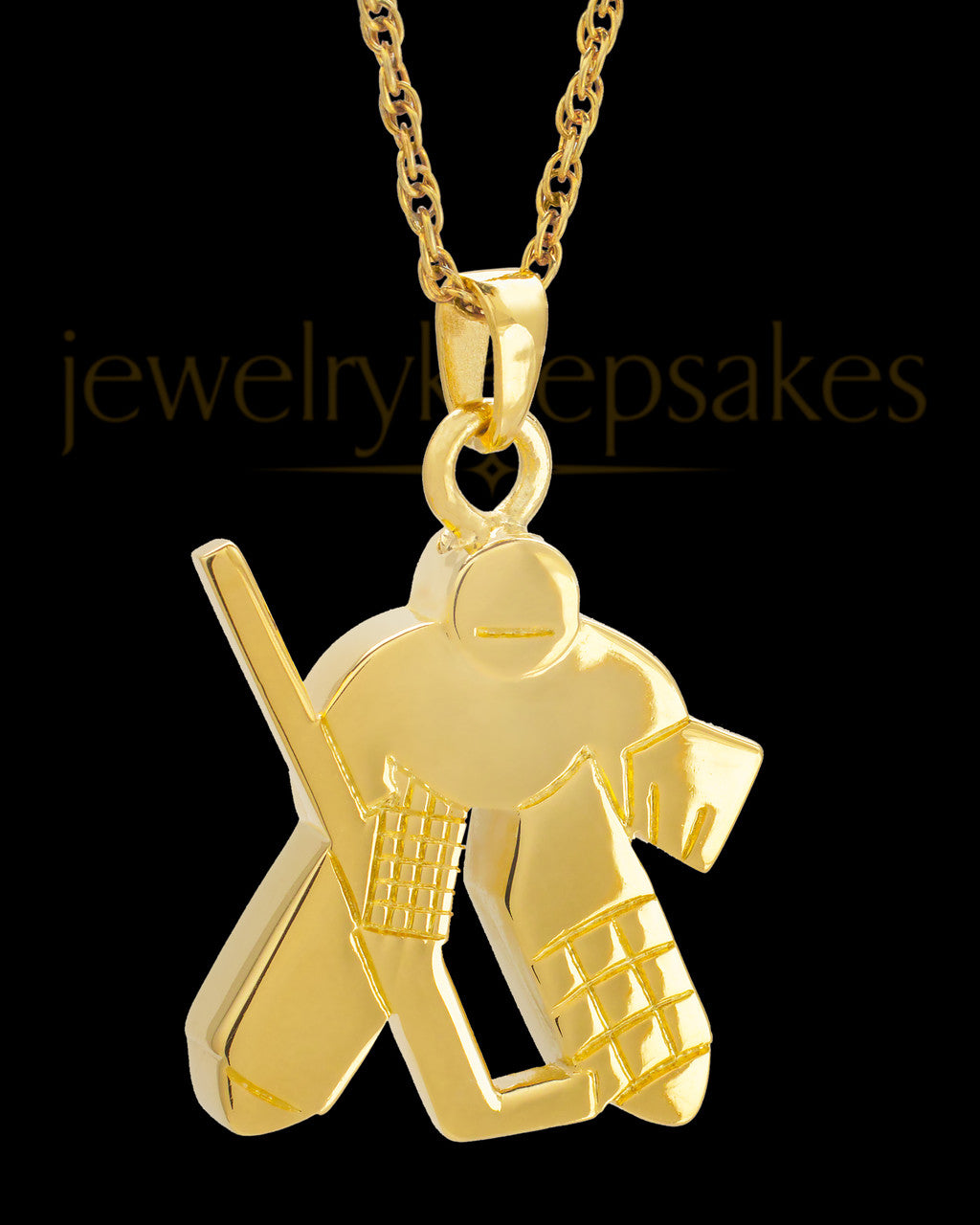 Remembrance Jewelry 14k Gold Ice Hockey Keepsake