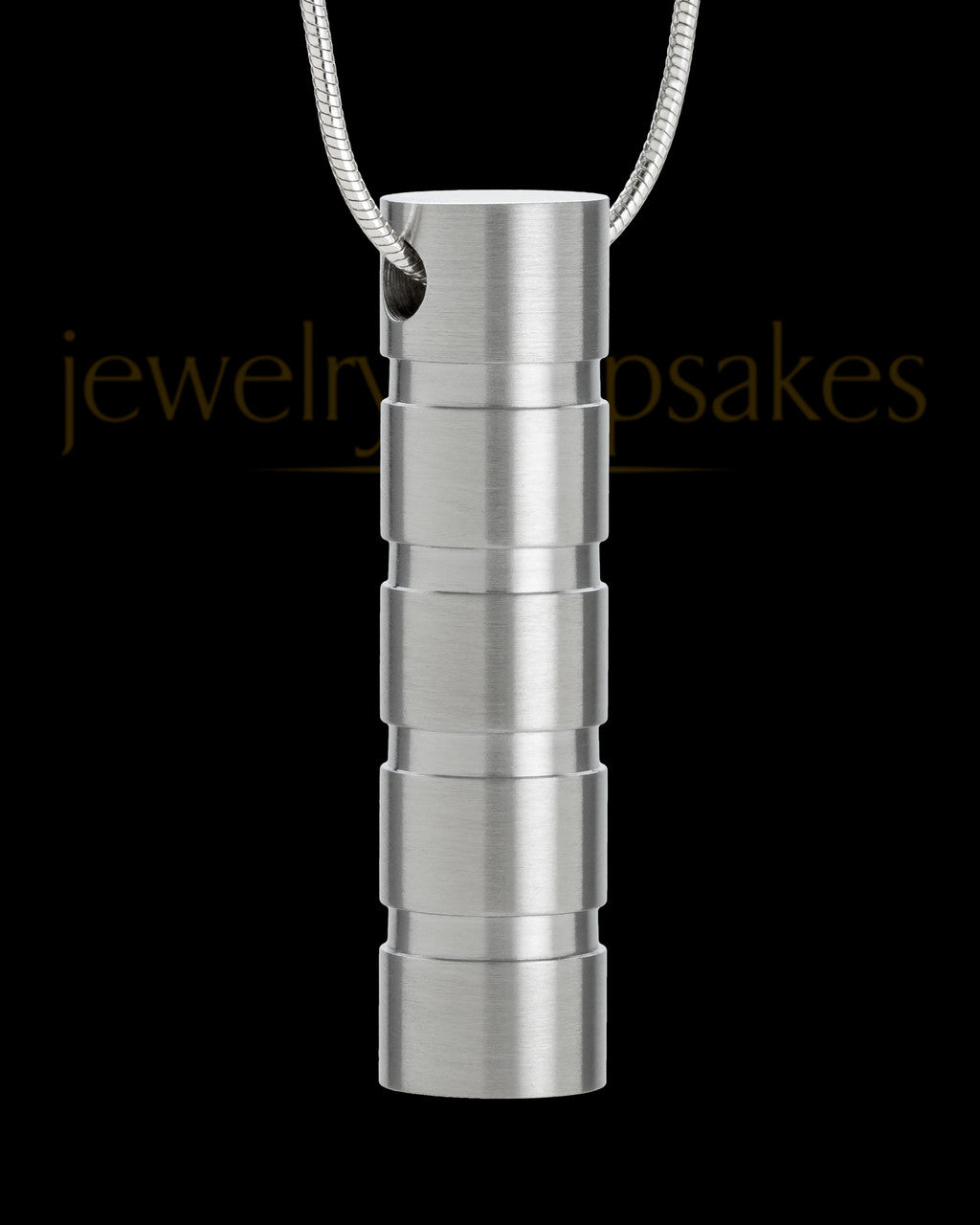 Stainless Stacked Cylinder Cremation Jewelry