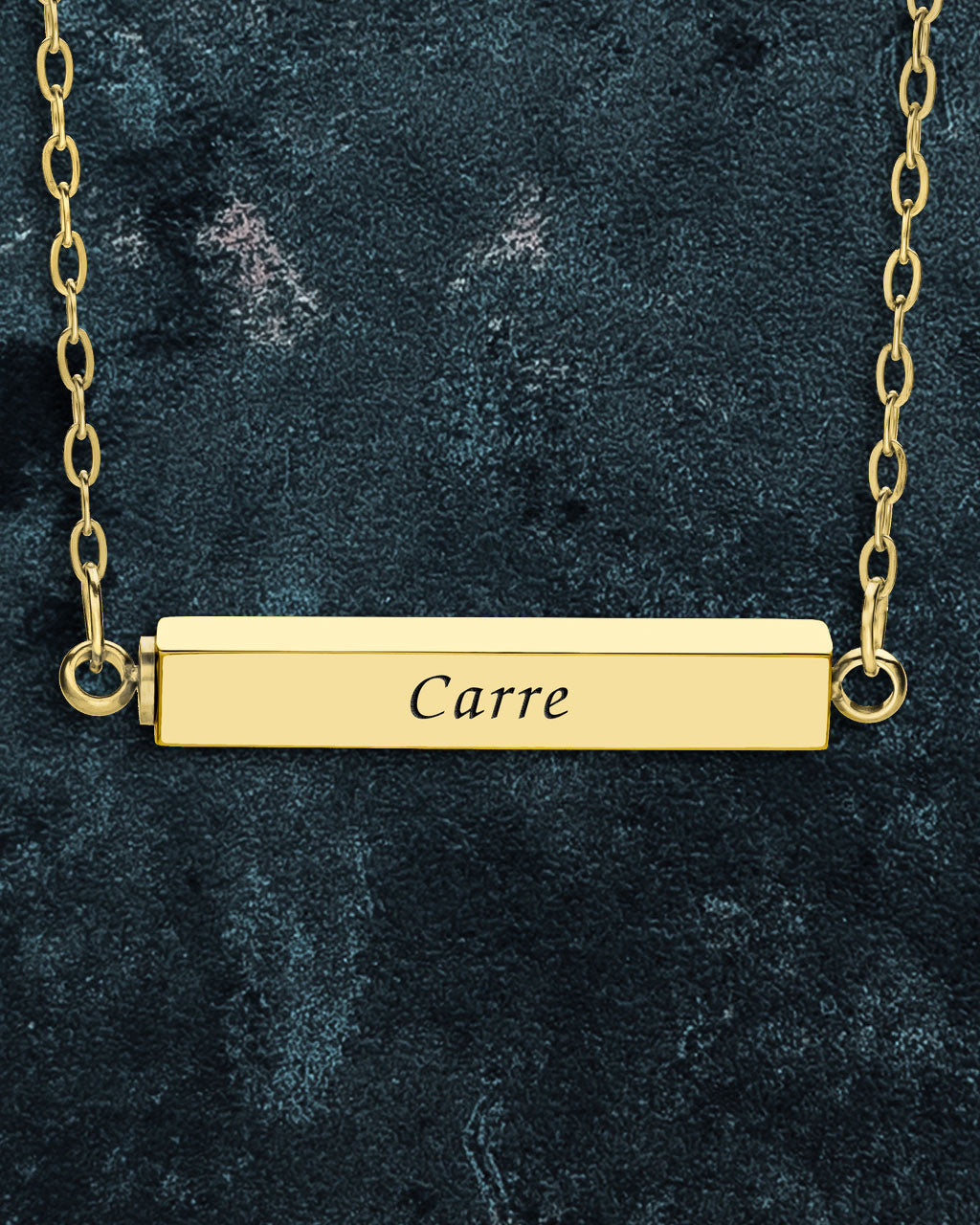Gold Plated Elegant Bar Stainless Steel Cremation Pendant