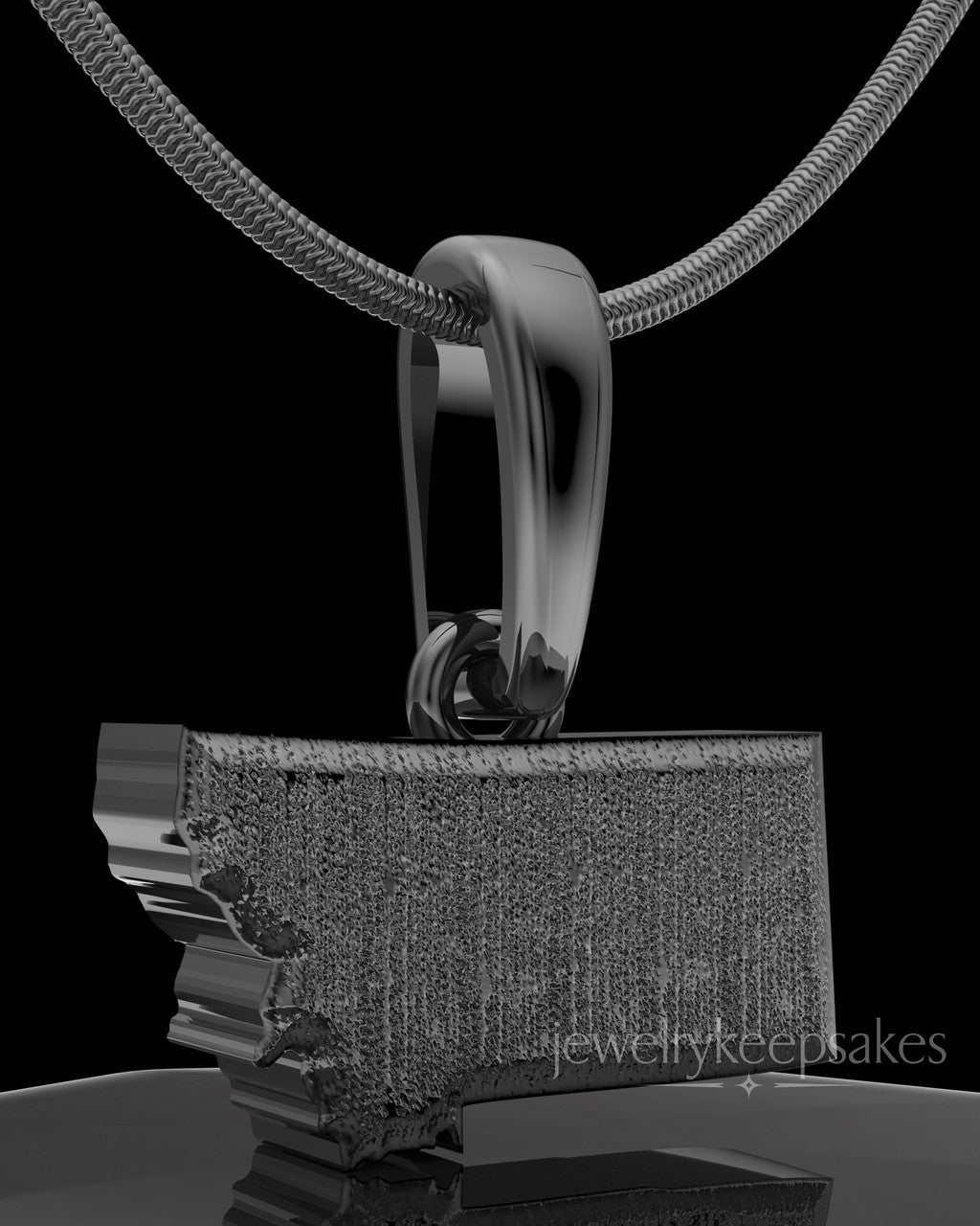Black Plated Permanently Sealed State Waterproof Keepsake Jewelry