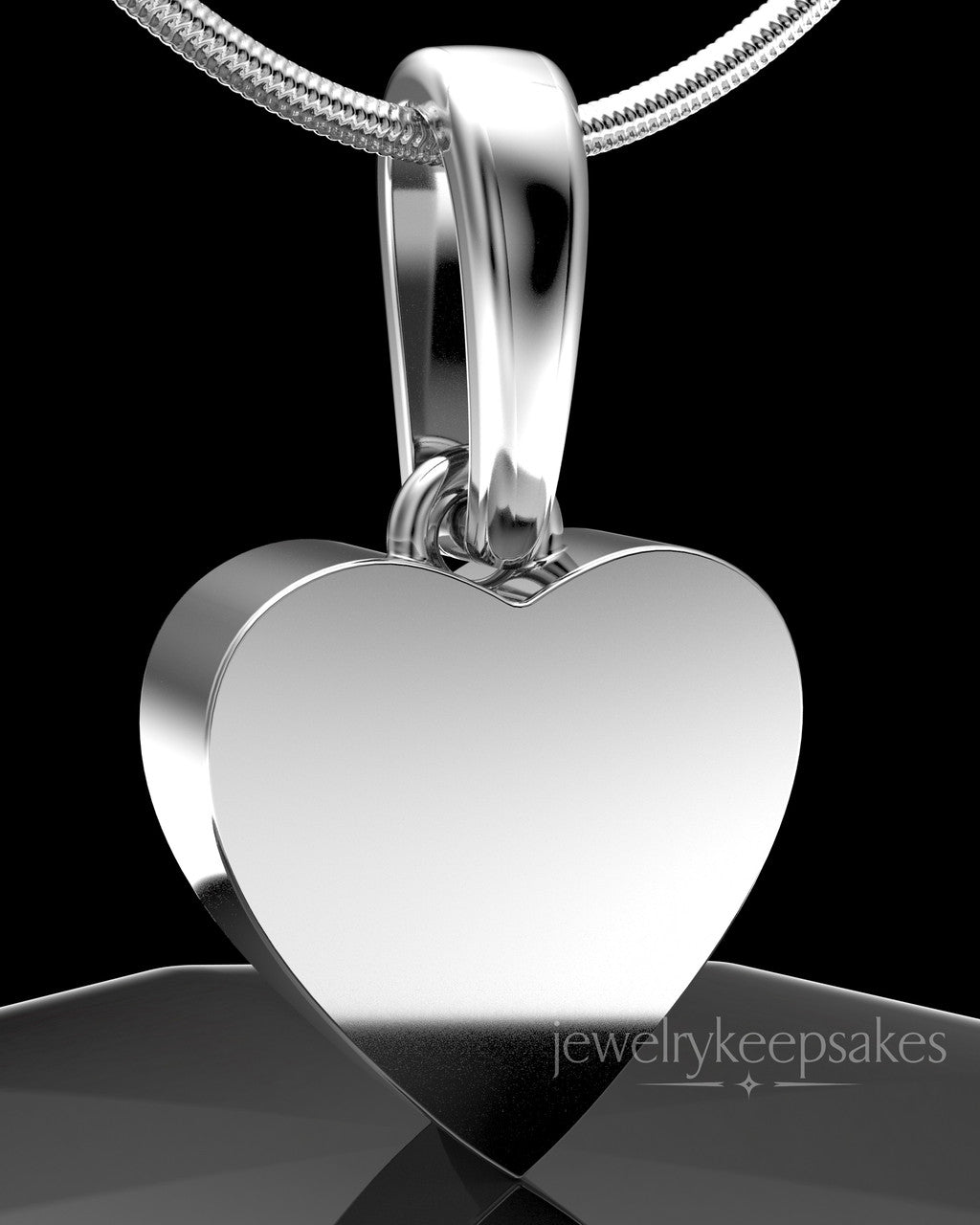 Sterling Silver Wholesome Heart Permanently Sealed Waterproof Keepsake Jewelry