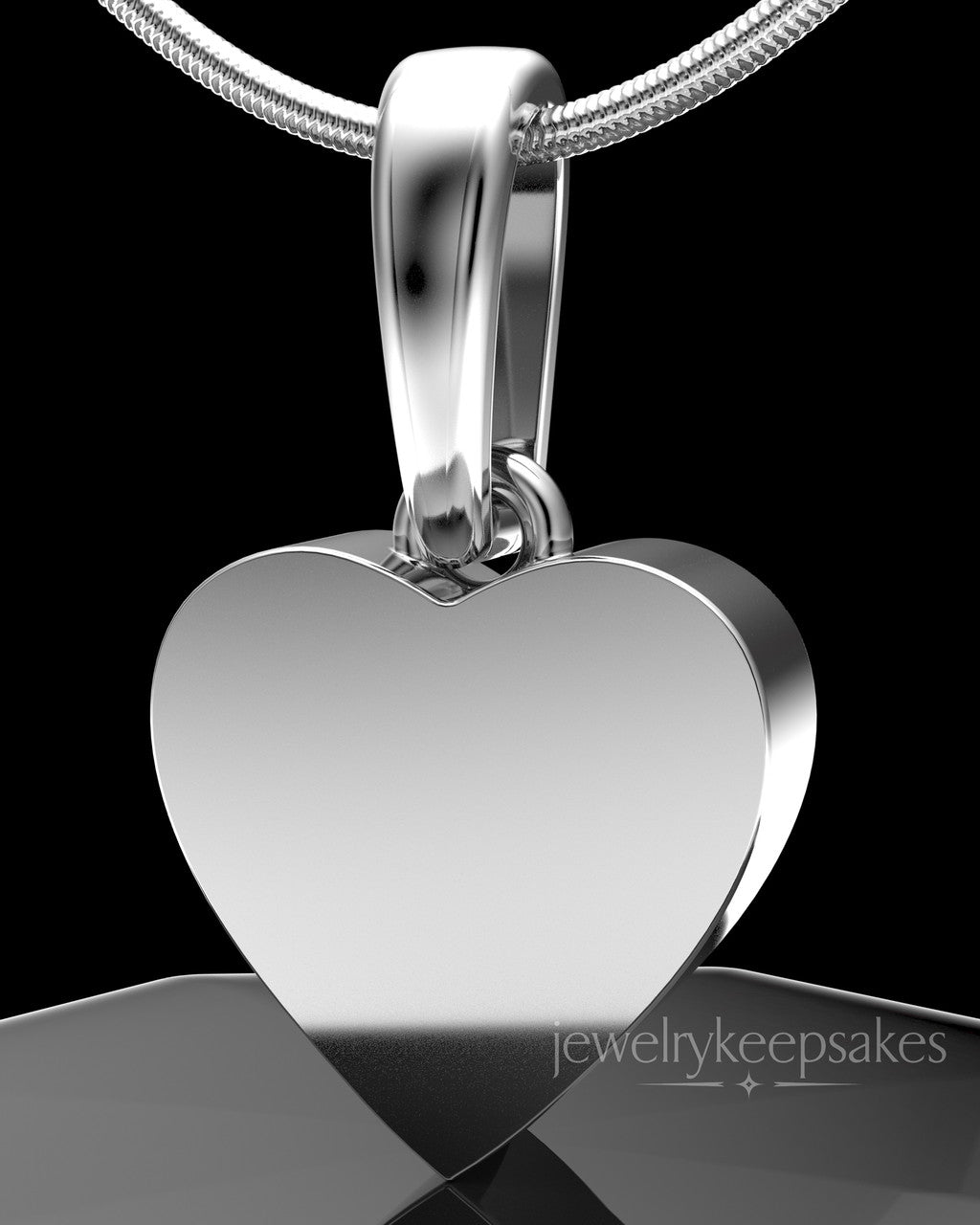 Sterling Silver Wholesome Heart Permanently Sealed Waterproof Keepsake Jewelry