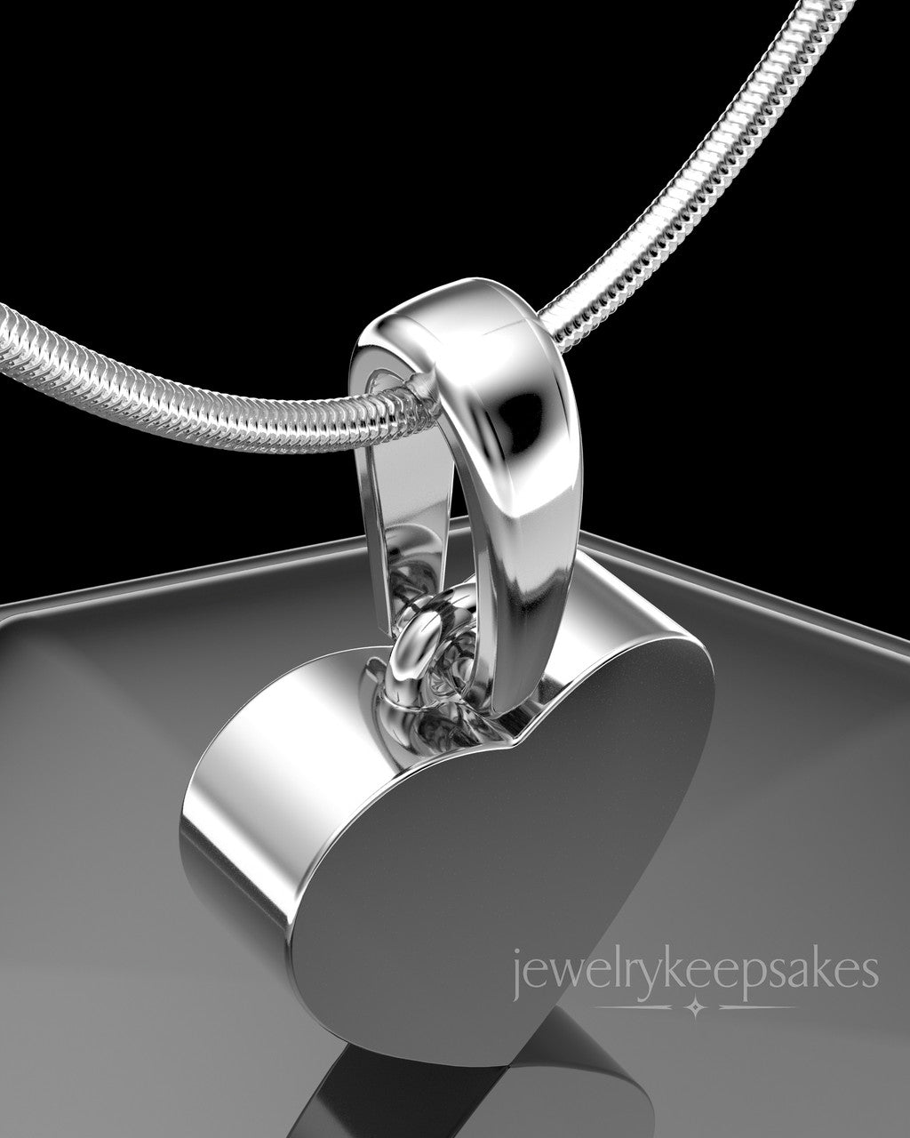 Sterling Silver Wholesome Heart Permanently Sealed Waterproof Keepsake Jewelry