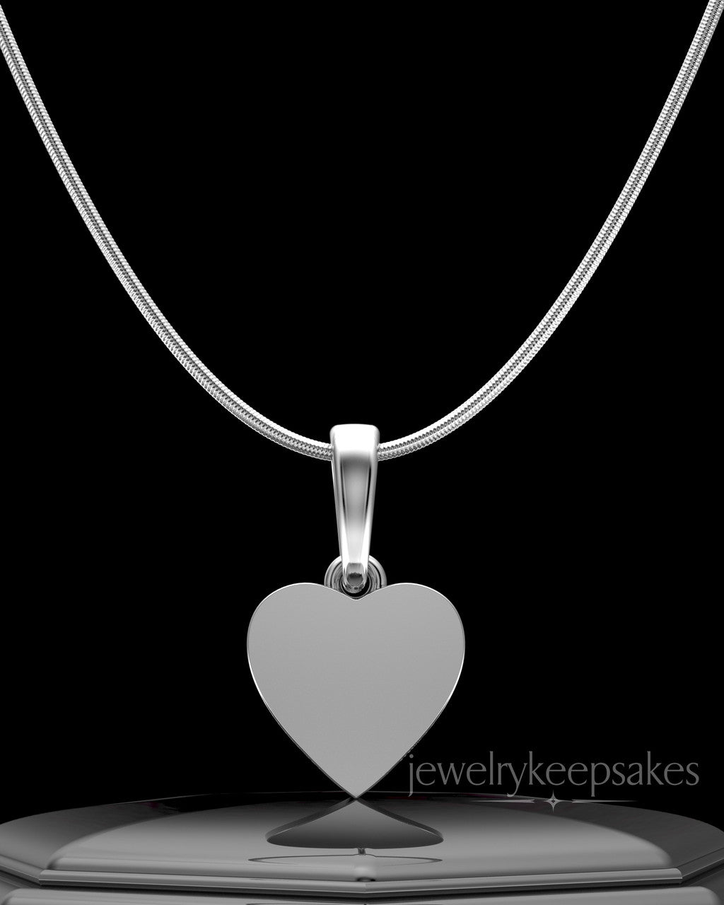 Sterling Silver Wholesome Heart Permanently Sealed Waterproof Keepsake Jewelry