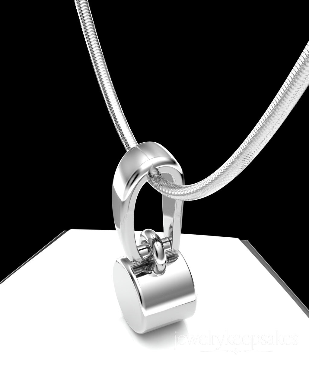 Sterling Silver Small Round Permanently Sealed Waterproof Cremation Pendant