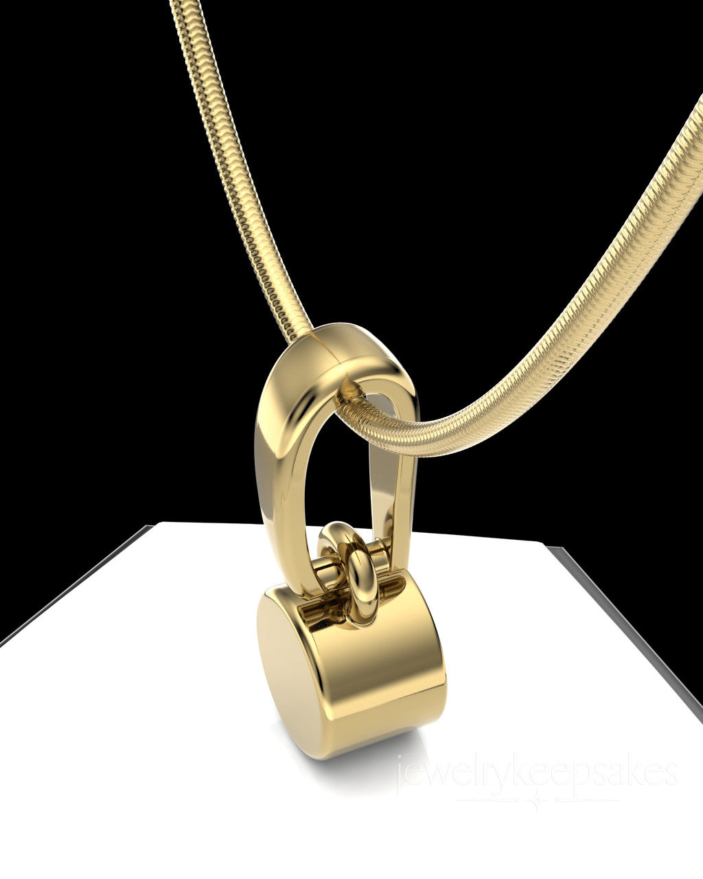 Gold Plated Small Round Permanently Sealed Waterproof Cremation Pendant