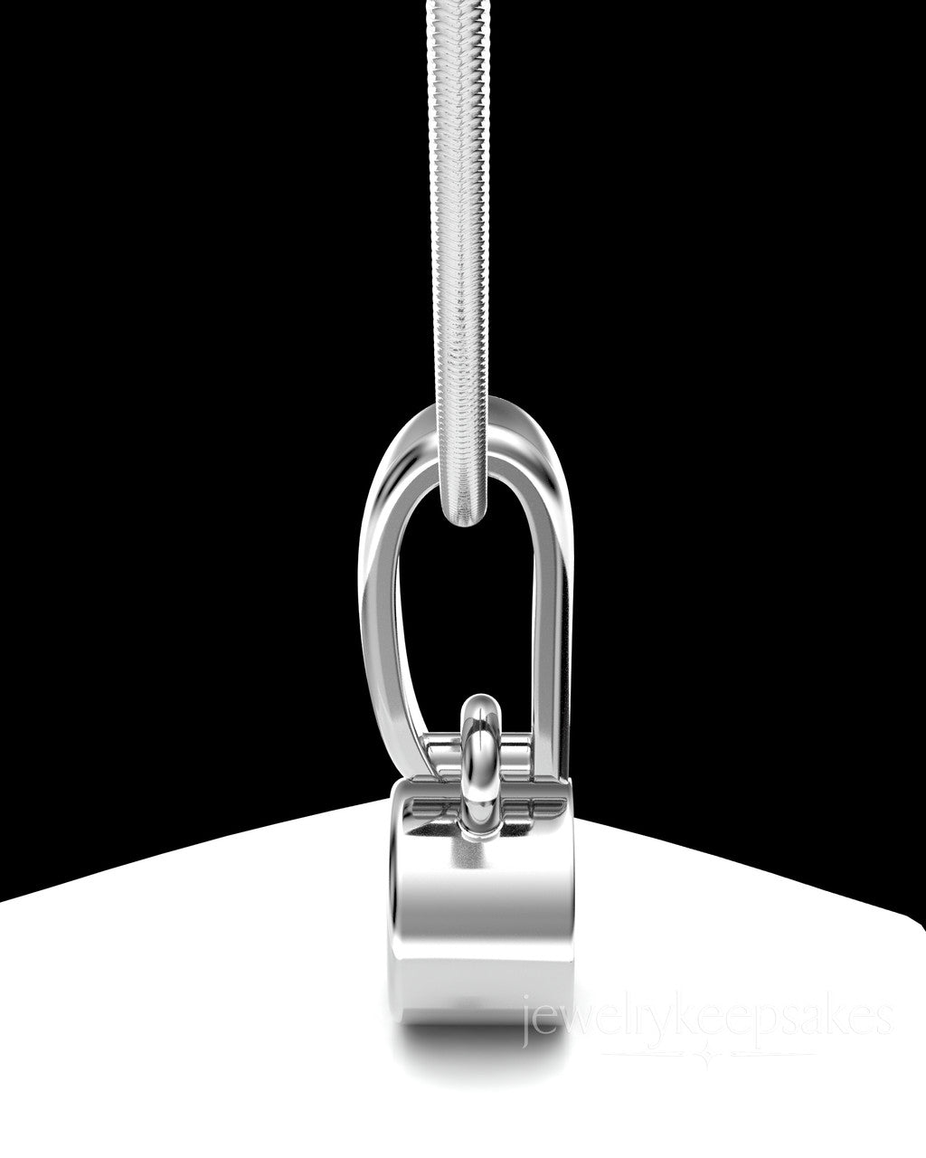 Sterling Silver Small Round Permanently Sealed Waterproof Cremation Pendant