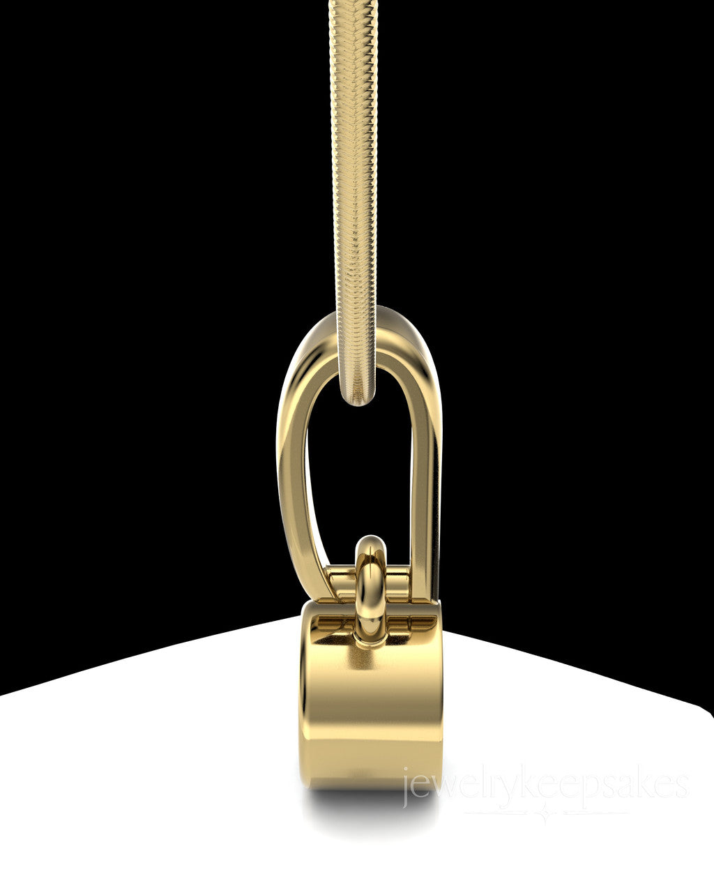Gold Plated Small Round Permanently Sealed Waterproof Cremation Pendant