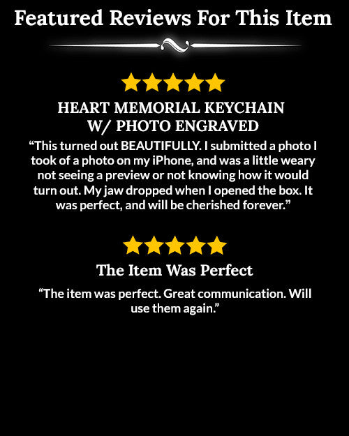 Memorial Keychain Jewelry Stainless Steel Heart Photo Engraved