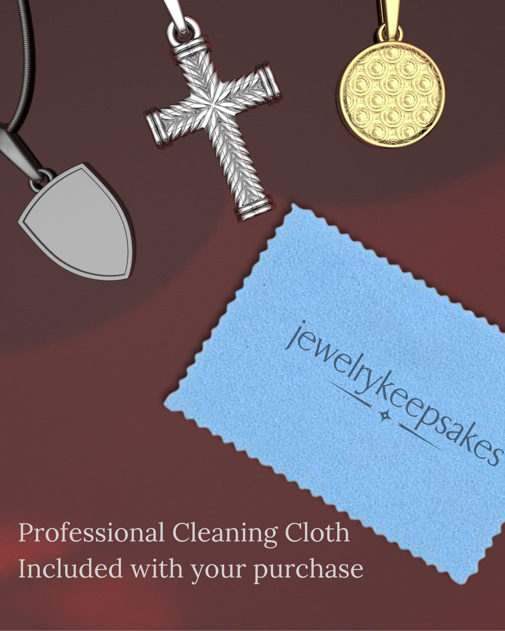 Solid 14k White Gold Inset Cross Permanently Sealed Waterproof Cremation Pendant