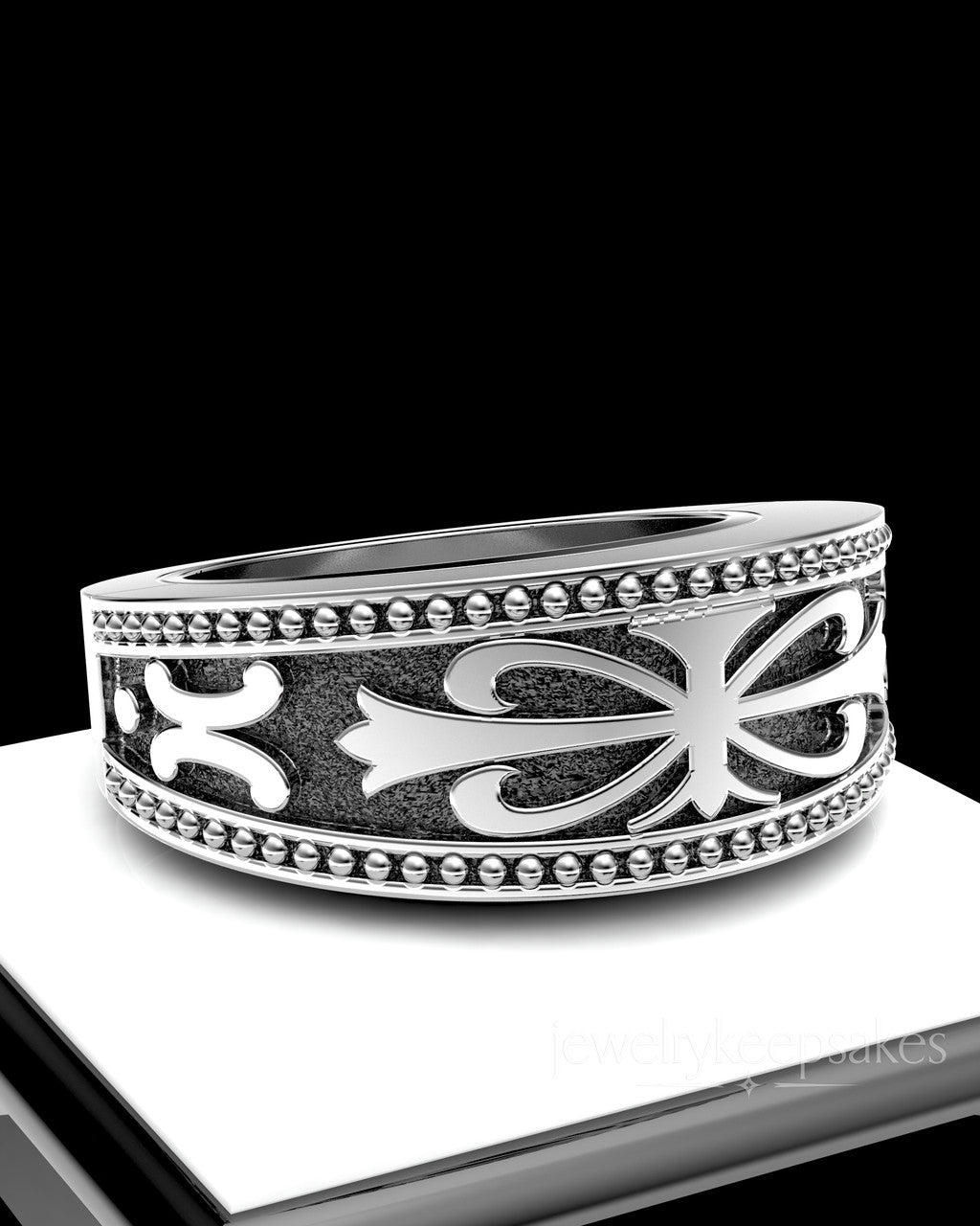 Sterling Silver Men's Baron Permanently Sealed Waterproof Cremation Ring