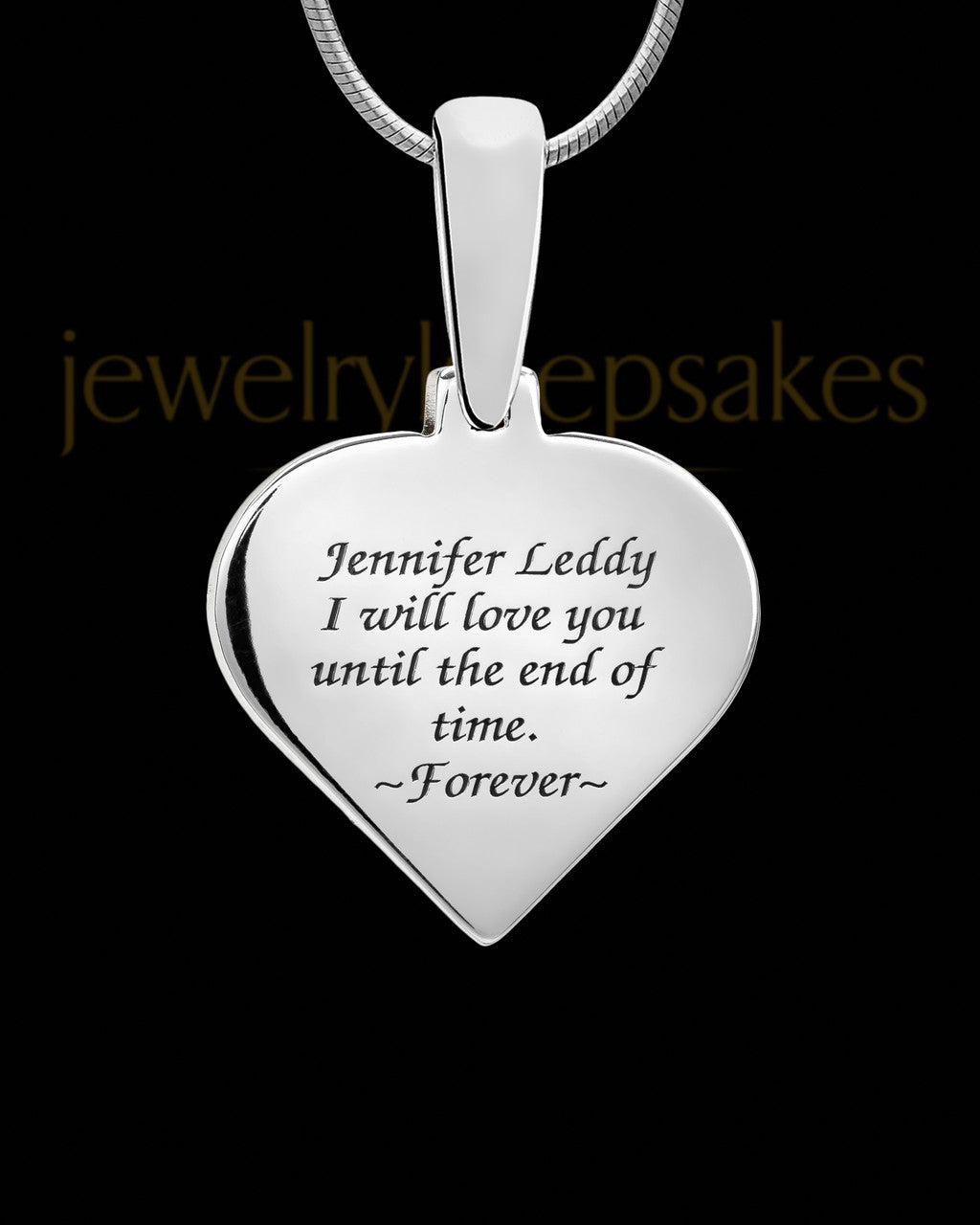Sterling Silver Heart with Birthstone Thumbprint Pendant