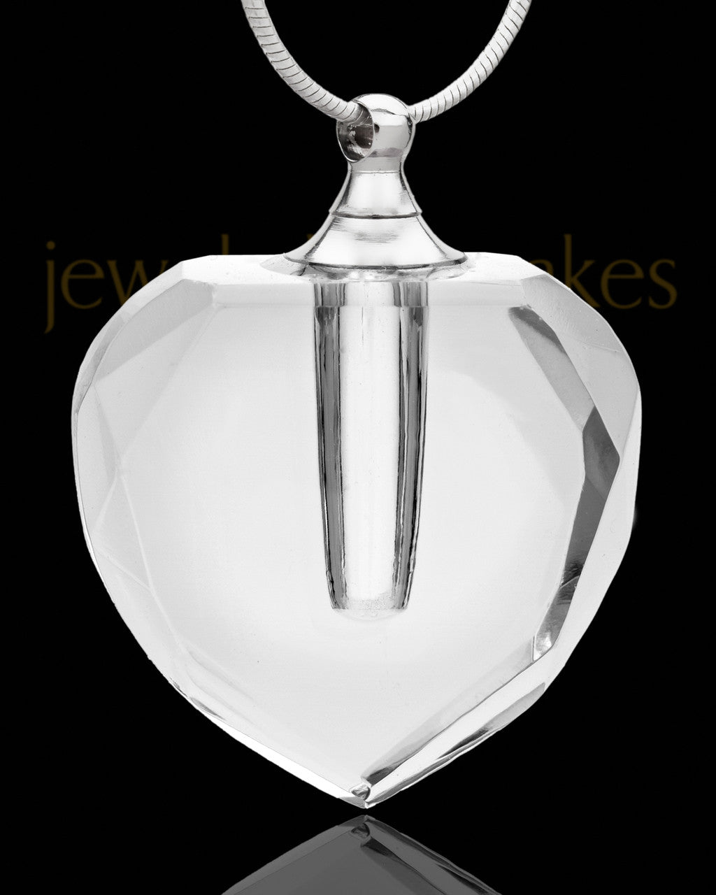 Ashes Jewelry Clear Kind Heart Glass Locket