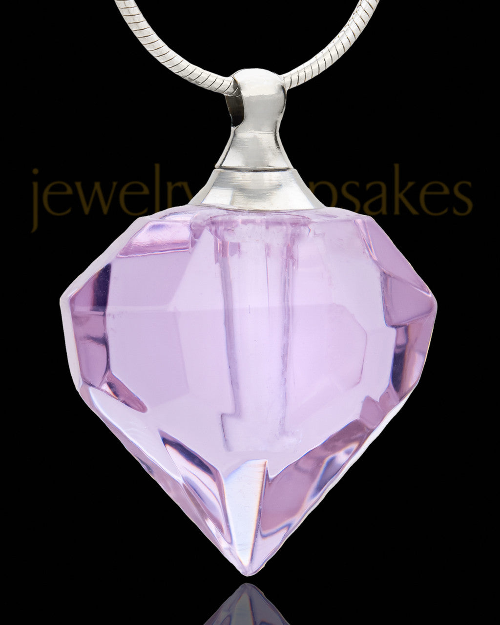 Cremation Pendant Violet Teardrop Glass Locket