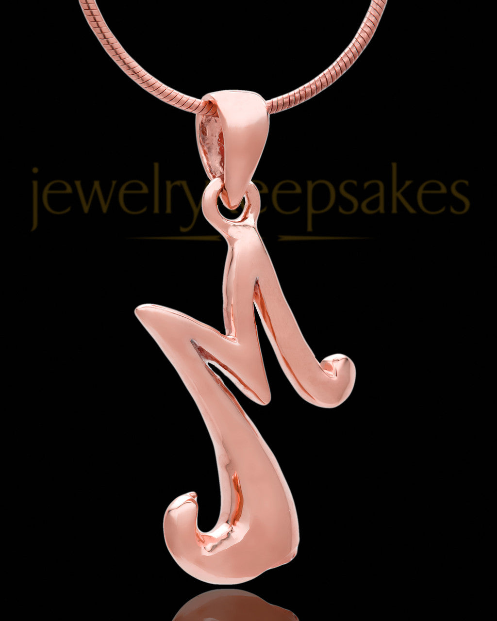 Rose Gold Plated "M" Keepsake Jewelry