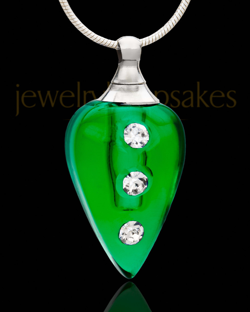 Locket Jewelry Green Joyful Glass Locket