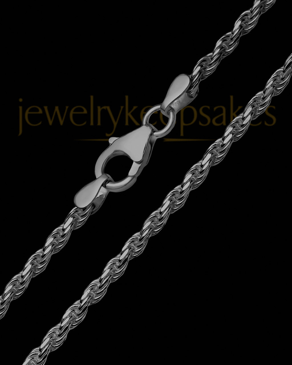 16" Black Premium Rope Chain