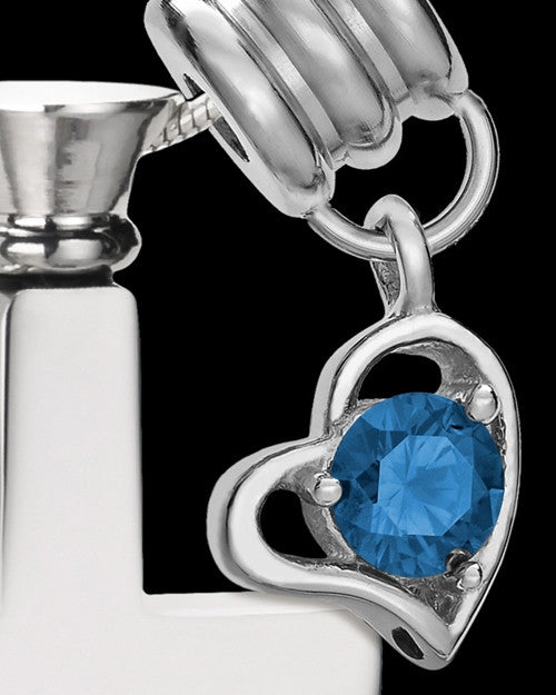 Stainless Cremains Locket September Memorable Cross - Eternity Collection