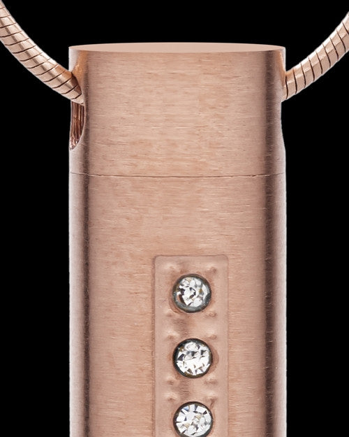 Locket Necklace Rose Gold Plated Endure Cylinder - Eternity Collection