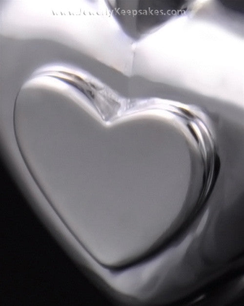 Ash Pendant Double Heart - Sterling Silver