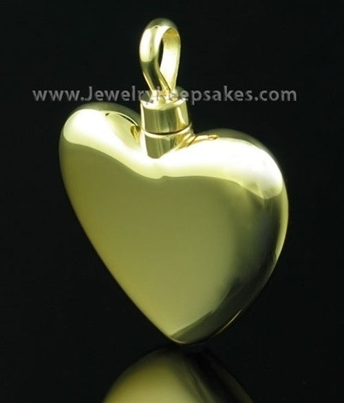 Cremains Locket Small Heart - Gold Vermeil