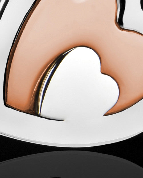 Stainless Steel and Rose Gold Candid Heart Keepsake