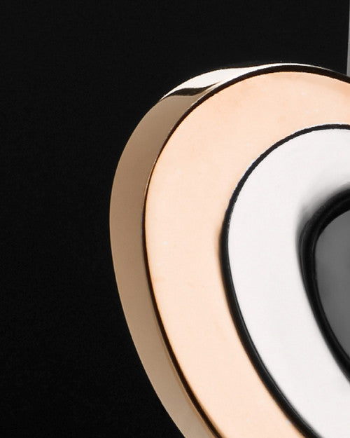 Urn Locket Stainless Rose Gold and Black Gracious Heart