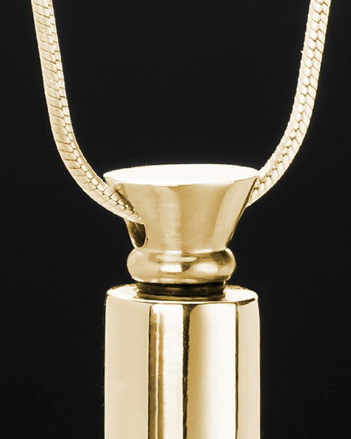 Gold Plated Miracle Cylinder With Chain