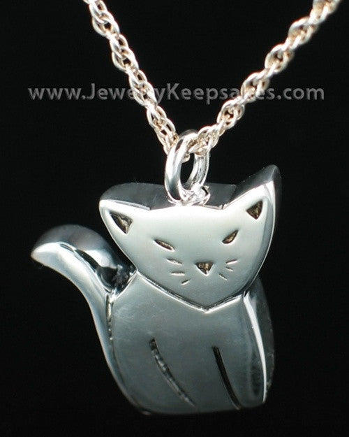 Sterling Silver Cremation Pet Pendant Best Friend Cat