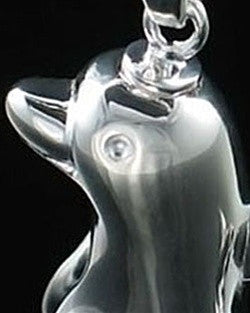 Cremation Charm Sterling Silver Dolphin